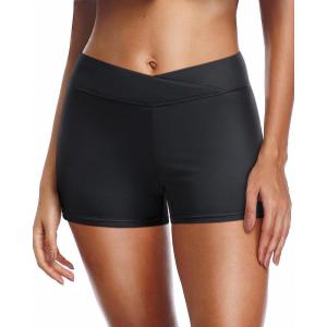 imageYonique Womens Swim Shorts Bathing Suits Bottoms Swimsuit BottomsBlack