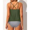 imageYonique Women 2 Piece Blouson Tankini Swimsuits Tummy Control Bathing Suits Athletic SwimwearGreen