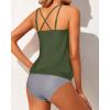 imageYonique Women 2 Piece Blouson Tankini Swimsuits Tummy Control Bathing Suits Athletic SwimwearGreen