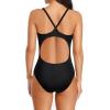imageYonique Womens Athletic Swimsuits One Piece Bathing Suit Sport Training SwimwearBlack