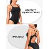 imageYonique Womens Athletic Swimsuits One Piece Bathing Suit Sport Training SwimwearBlack