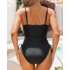 imageYonique Womens Athletic Swimsuits One Piece Bathing Suit Sport Training SwimwearDrawstringblack