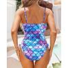 imageYonique Womens Athletic Swimsuits One Piece Bathing Suit Sport Training SwimwearDrawstringmermaid