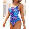 imageYonique Womens Athletic Swimsuits One Piece Bathing Suit Sport Training SwimwearDrawstringmermaid