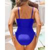 imageYonique Womens Athletic Swimsuits One Piece Bathing Suit Sport Training SwimwearDrawstringroyal Blue