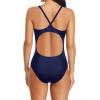 imageYonique Womens Athletic Swimsuits One Piece Bathing Suit Sport Training SwimwearNavy Blue