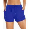 imageYonique Womens Swim Shorts Sporty Boardshorts with Pockets Drawstring Swim Bottom Swim Trunks for Teen Girls Royal Blue L