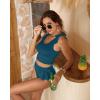 imageTwo Piece High Waisted Swimsuits  Women Tummy Control Bikini Modest Bathing Suit 2PC 2025Teal