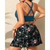 imageWomens Plus Size High Waisted Bikini  Two Piece Swimsuit with Skirt 2025 Tummy Control Bathing Suit with PocketGreen and Flower