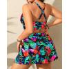 imageWomens Plus Size High Waisted Bikini  Two Piece Swimsuit with Skirt 2025 Tummy Control Bathing Suit with PocketTropical Print