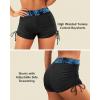 imageYonique Women Bikini Set with Swim Shorts 2 Piece Swimsuit with Boyshorts Halter High Waisted Bathing SuitBlue Paisley