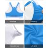 imageYonique Women Sport Bikini Set for Teen Juniors Two Piece Swimsuit High Waisted Bathing SuitBlue Colorblock