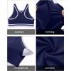 imageYonique Women Sport Bikini Set for Teen Juniors Two Piece Swimsuit High Waisted Bathing SuitNavy Blue Colorblock