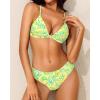 imageYonique Women Two Piece Triangle Bikini Set Bathing Suit Sexy Swimsuit Full Coverage BottomYellow Floral