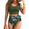 Olive Green Floral