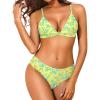 imageYonique Women Two Piece Triangle Bikini Set Bathing Suit Sexy Swimsuit Full Coverage BottomYellow Floral