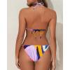image3 Piece Swimsuits for Women Halter Bikini with Cover Up Cute Swimsuit Set Cheeky Sexy Bathing Suit 2025Colorful Geometry