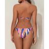 image3 Piece Swimsuits for Women Halter Bikini with Cover Up Cute Swimsuit Set Cheeky Sexy Bathing Suit 2025Colorful Print