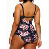 imageYonique Plus Size Swimsuit One Piece Bathing Suits for Women Tummy Control Slimming SwimwearBlack Floral1
