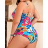 imageYonique Plus Size Swimsuit One Piece Bathing Suits for Women Tummy Control Slimming SwimwearColorful Floral