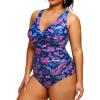 imageYonique Plus Size Swimsuit One Piece Bathing Suits for Women Tummy Control Slimming SwimwearPurple Paisley