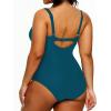 imageYonique Plus Size Swimsuit One Piece Bathing Suits for Women Tummy Control Slimming SwimwearTeal