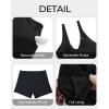 imageYonique Women 2 Piece Flowy Tankini Swimsuits with Boyshorts V Neck Swim Tank Tops Bathing Suits Modest SwimwearBlack