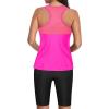 imageYonique Womens Two Piece Swimsuits with Shorts Modest Tankini Bathing Suits Racerback Swim Tops Short Athletic SwimwearHot Pink