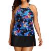 Blue Black Floral
