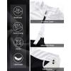 imageWomen 3 Piece Rash Guard  Long Sleeve Swimsuit Built in Bra Swim Shirt Zip Bathing Suit with Pocket ShortsBlack and White