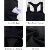 imageYonique Two Piece Tankini Bathing Suits TBack Blouson Swim Tops with Boy Shorts Women Swimsuits Sporty SwimwearArmy Green and Stripes