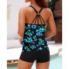 imageYonique Two Piece Tankini Swimsuits for Women with Shorts Tummy Control Bathing Suits Athletic SwimwearBlue Floral