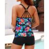imageYonique Two Piece Tankini Swimsuits for Women with Shorts Tummy Control Bathing Suits Athletic SwimwearColorful Floral