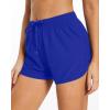 imageYonique Womens Swim Shorts Sporty Boardshorts with Pockets Drawstring Swim Bottom Swim Trunks for Teen Girls Royal Blue XL