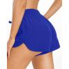 imageYonique Womens Swim Shorts Sporty Boardshorts with Pockets Drawstring Swim Bottom Swim Trunks for Teen Girls Royal Blue XL