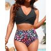 imageHigh Waisted Two Piece SwimsuitWomens Bikini Set Tummy Control Bathing Suit Modest Full Coverage Bikini 2025Colorful Leopard