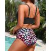 imageHigh Waisted Two Piece SwimsuitWomens Bikini Set Tummy Control Bathing Suit Modest Full Coverage Bikini 2025Colorful Leopard