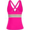 imageTankini Tops for Women Tummy Control Swim Top Only Color Block V Neck Bathing Suit Top No Bottom 2025Hot Pink