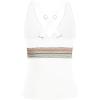 imageTankini Tops for Women Tummy Control Swim Top Only Color Block V Neck Bathing Suit Top No Bottom 2025White