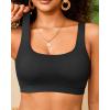 imageWomen Sport Bra Swimsuit Top  Swim Bra Bikini Top Only Scoop Neck Bathing Suit 2025 SwimwearBlack