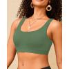 imageWomen Sport Bra Swimsuit Top  Swim Bra Bikini Top Only Scoop Neck Bathing Suit 2025 SwimwearOlive Green