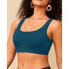 imageWomen Sport Bra Swimsuit Top  Swim Bra Bikini Top Only Scoop Neck Bathing Suit 2025 SwimwearTeal
