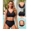 imageWomen Underwire Bikini Top  Push Up Bathing Suit Top Large Bust Swim Top 2025 Swimsuit TopBlack