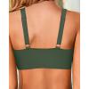 imageWomen Underwire Bikini Top  Push Up Bathing Suit Top Large Bust Swim Top 2025 Swimsuit TopOlive Green