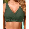 imageWomen Underwire Bikini Top  Push Up Bathing Suit Top Large Bust Swim Top 2025 Swimsuit TopOlive Green