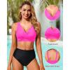 imageWomen Underwire Bikini Top  Push Up Bathing Suit Top Large Bust Swim Top 2025 Swimsuit TopPink