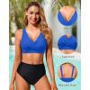 imageWomen Underwire Bikini Top  Push Up Bathing Suit Top Large Bust Swim Top 2025 Swimsuit TopRoyal Blue