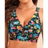 imageWomen Underwire Bikini Top Only  Push Up Swimsuit Top Large Bust Bathing Suit Tops 2025 Supportive Swim TopsColorful Floral 02