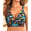 imageWomen Underwire Bikini Top Only  Push Up Swimsuit Top Large Bust Bathing Suit Tops 2025 Supportive Swim TopsColorful Floral 02