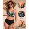 imageWomen Underwire Bikini Top Only  Push Up Swimsuit Top Large Bust Bathing Suit Tops 2025 Supportive Swim TopsColorful Floral 02